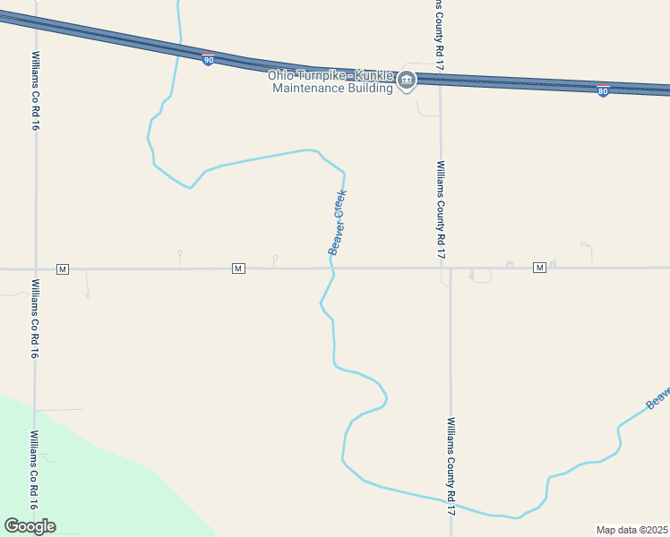 map of restaurants, bars, coffee shops, grocery stores, and more near 16727 County Road M in Pioneer