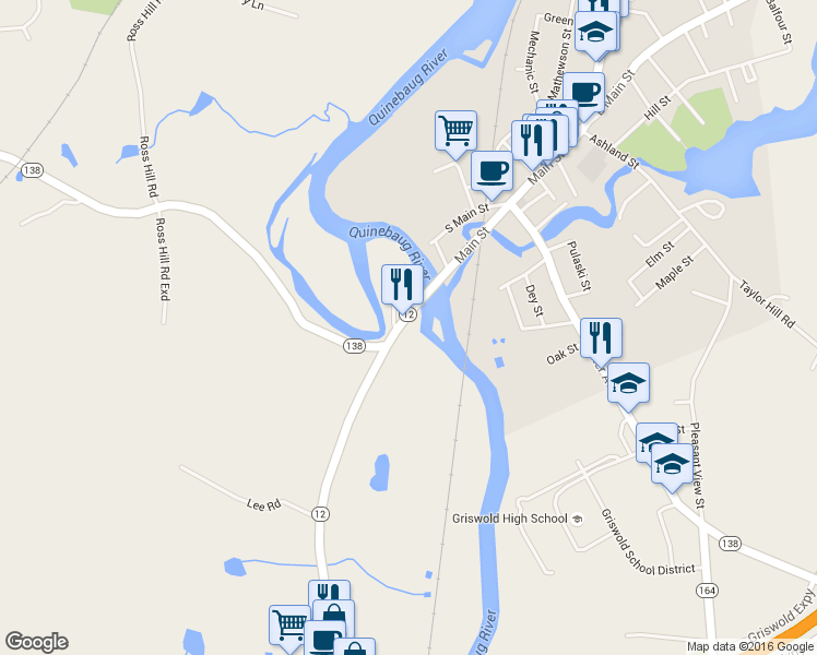 map of restaurants, bars, coffee shops, grocery stores, and more near 2R River Road in Lisbon