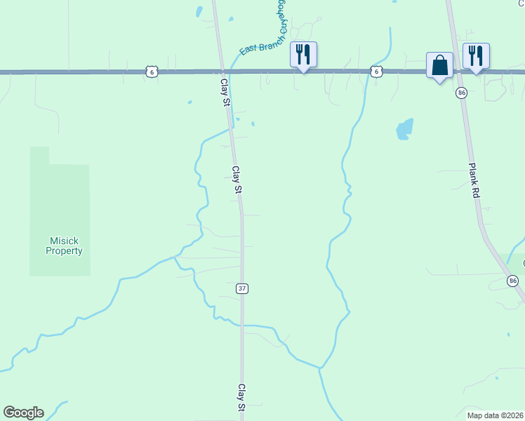 map of restaurants, bars, coffee shops, grocery stores, and more near 9965 Clay Street in Montville