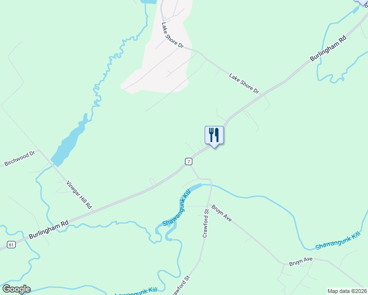 map of restaurants, bars, coffee shops, grocery stores, and more near 21 Howe Lane in Pine Bush