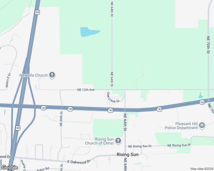 map of restaurants, bars, coffee shops, grocery stores, and more near 6370 Northeast 12th Avenue in Pleasant Hill