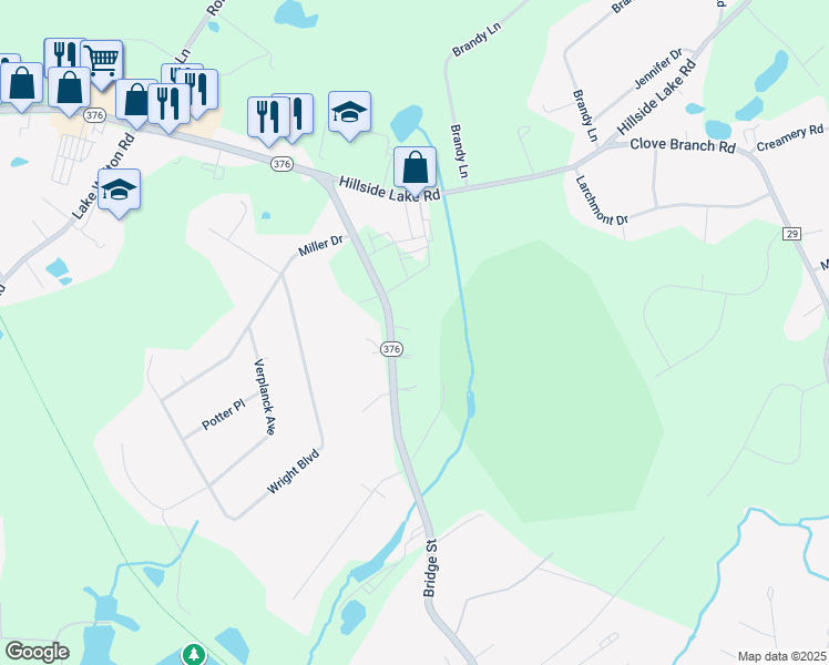 map of restaurants, bars, coffee shops, grocery stores, and more near 768 New York 376 in Hopewell Junction