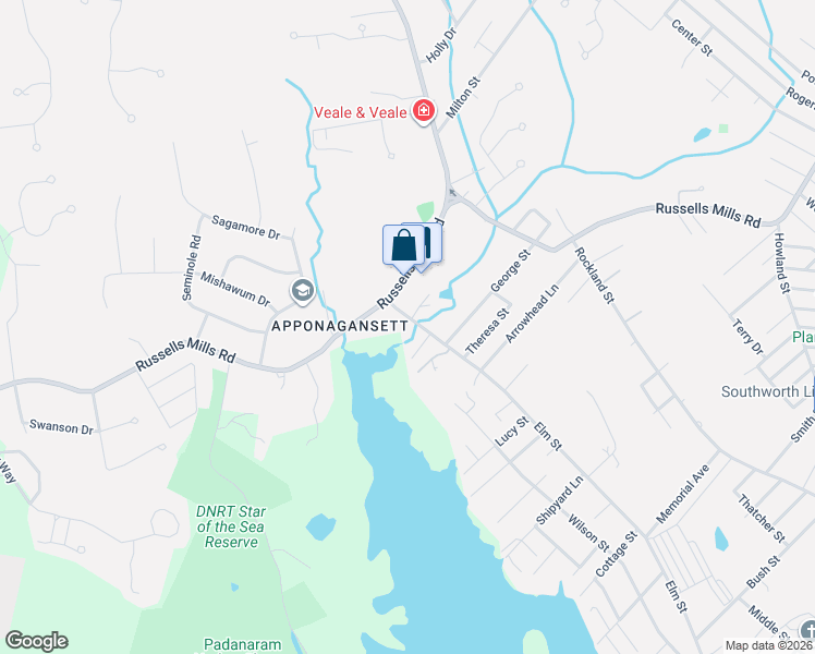 map of restaurants, bars, coffee shops, grocery stores, and more near 706 Elm Street in Dartmouth
