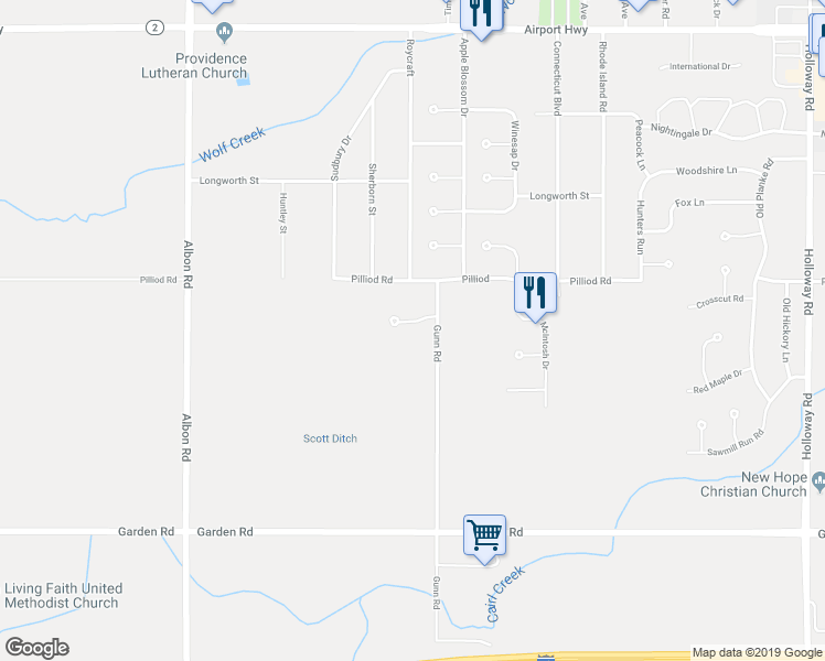 map of restaurants, bars, coffee shops, grocery stores, and more near 7827 Braeburn Road in Holland