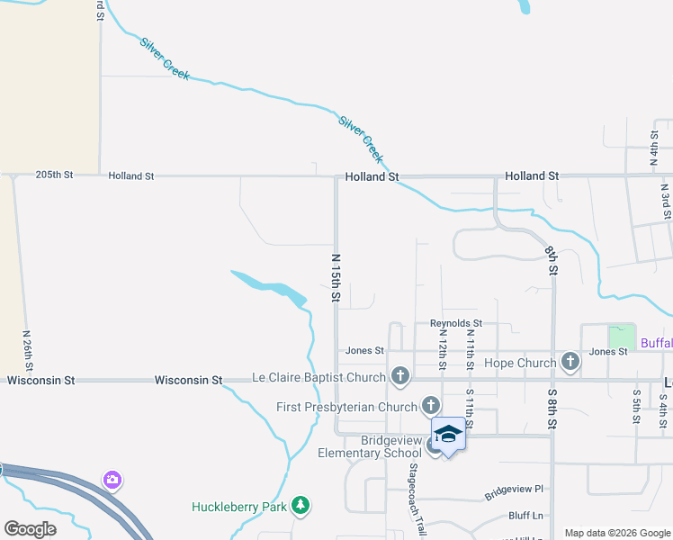 map of restaurants, bars, coffee shops, grocery stores, and more near 369-421 North 15th Street in Le Claire