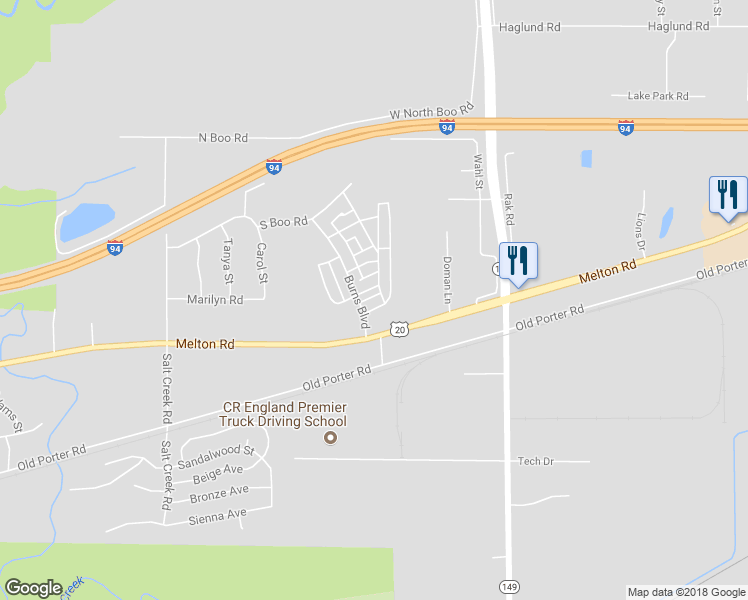 map of restaurants, bars, coffee shops, grocery stores, and more near 320 Village Square in Chesterton