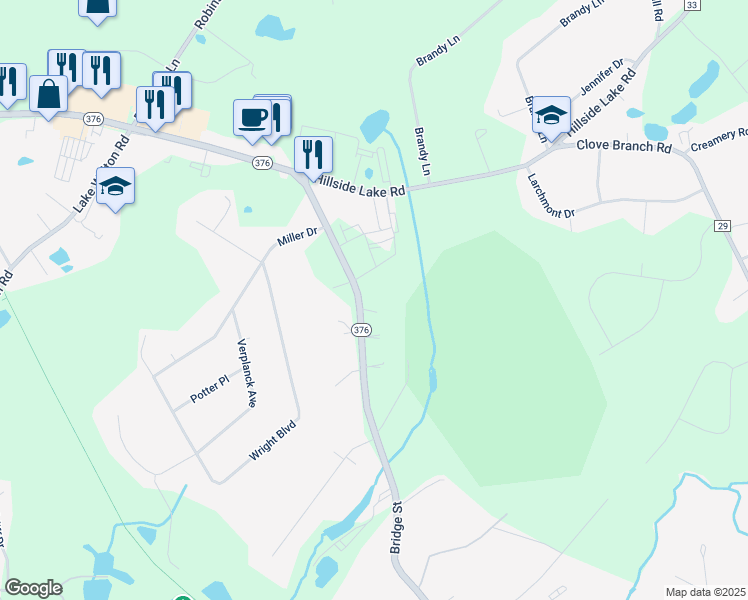 map of restaurants, bars, coffee shops, grocery stores, and more near 768 New York 376 in Hopewell Junction