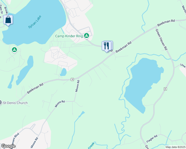 map of restaurants, bars, coffee shops, grocery stores, and more near 2 Whalen Drive in Hopewell Junction