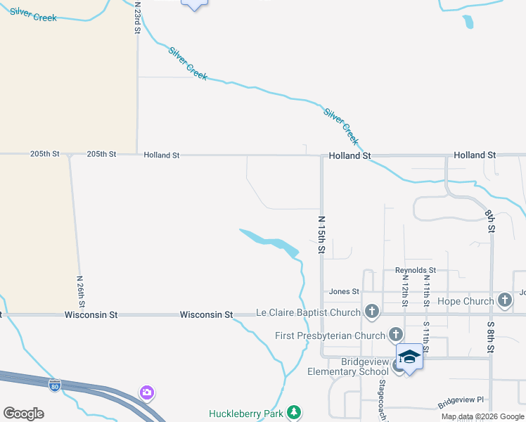map of restaurants, bars, coffee shops, grocery stores, and more near 22 Viola Drive in Le Claire
