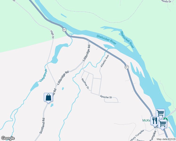 map of restaurants, bars, coffee shops, grocery stores, and more near 2 Pacemaker Avenue in Norwich