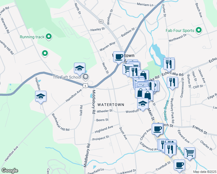 14 Woodbury Road, Watertown CT Walk Score