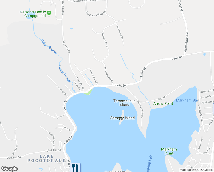 map of restaurants, bars, coffee shops, grocery stores, and more near 114 Lake Drive in East Hampton