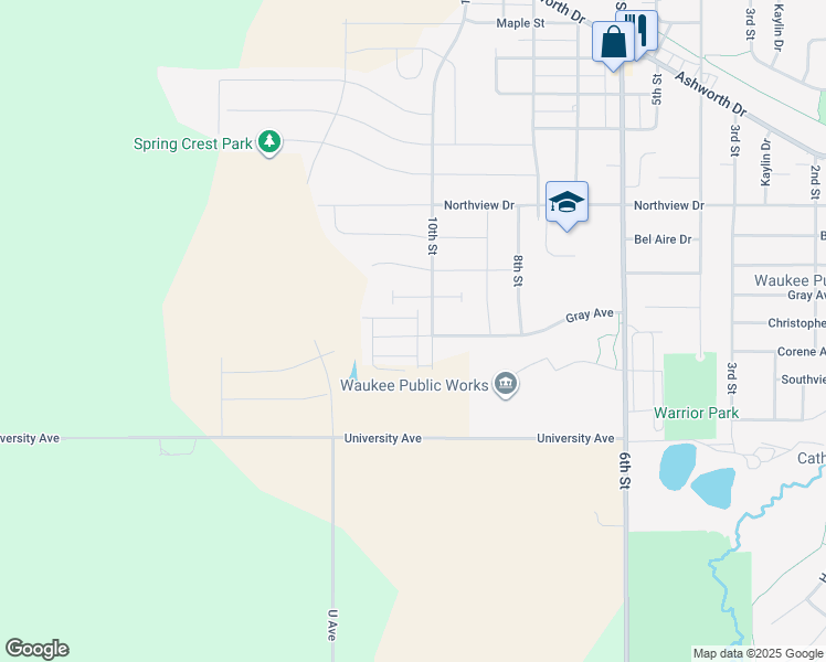 map of restaurants, bars, coffee shops, grocery stores, and more near 1003 Elizabeth Place in Waukee
