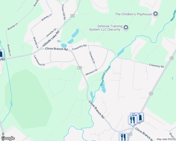 map of restaurants, bars, coffee shops, grocery stores, and more near 16 Fenwick Drive in Hopewell Junction