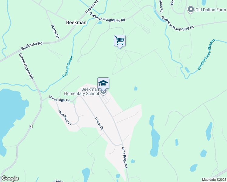 map of restaurants, bars, coffee shops, grocery stores, and more near 201 Lime Ridge Road in Poughquag