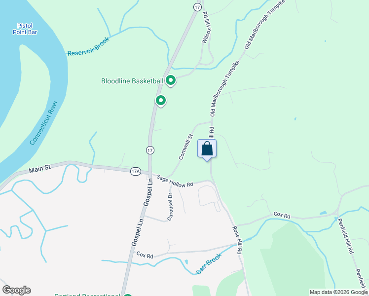 map of restaurants, bars, coffee shops, grocery stores, and more near Cornwall Street in Portland