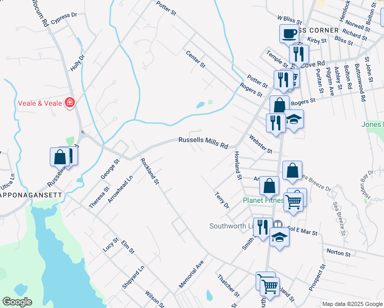 map of restaurants, bars, coffee shops, grocery stores, and more near 4 Kobo Street in Dartmouth