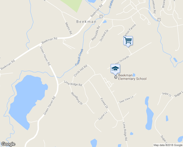map of restaurants, bars, coffee shops, grocery stores, and more near 231 Lime Ridge Road in Poughquag