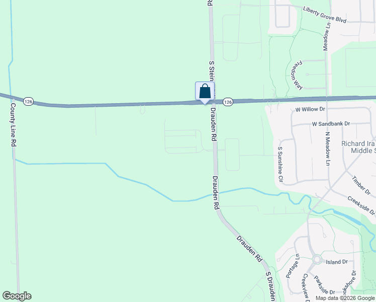 map of restaurants, bars, coffee shops, grocery stores, and more near Drauden Road in Plainfield