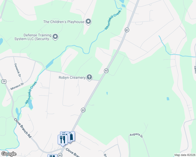 map of restaurants, bars, coffee shops, grocery stores, and more near 104 Creamery Road in Hopewell Junction