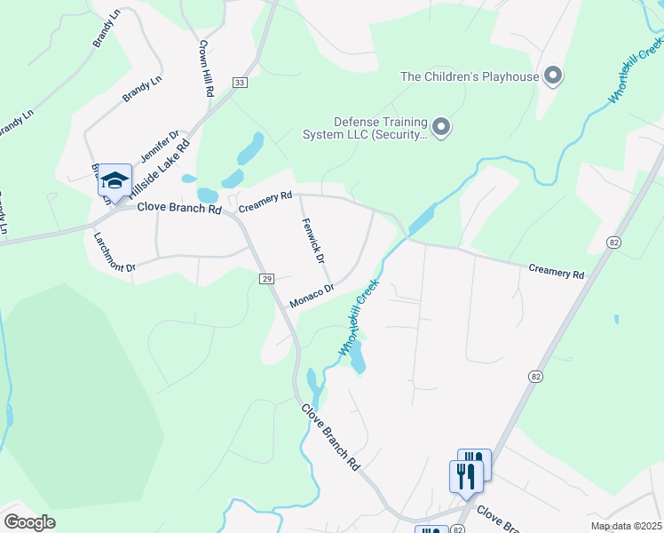 map of restaurants, bars, coffee shops, grocery stores, and more near 16 Monaco Drive in Hopewell Junction