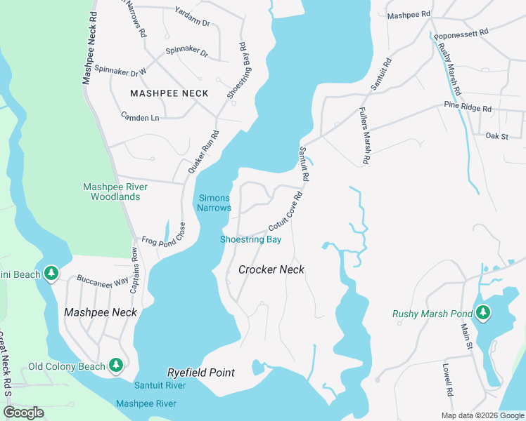 map of restaurants, bars, coffee shops, grocery stores, and more near 34 Cotuit Cove Road in Barnstable