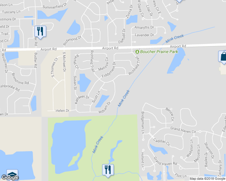 map of restaurants, bars, coffee shops, grocery stores, and more near 1678 William Drive in Romeoville