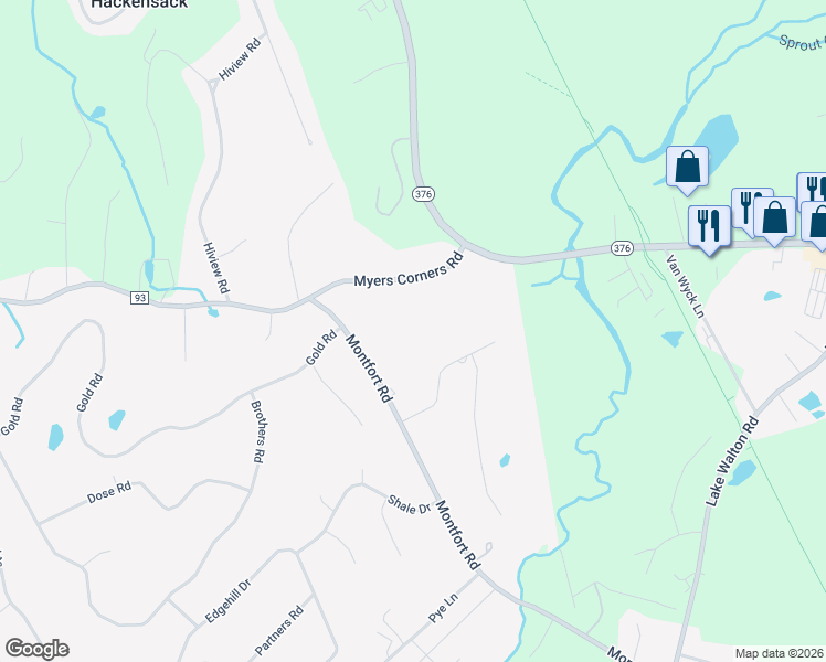 map of restaurants, bars, coffee shops, grocery stores, and more near 316 Myers Corners Road in Wappingers Falls