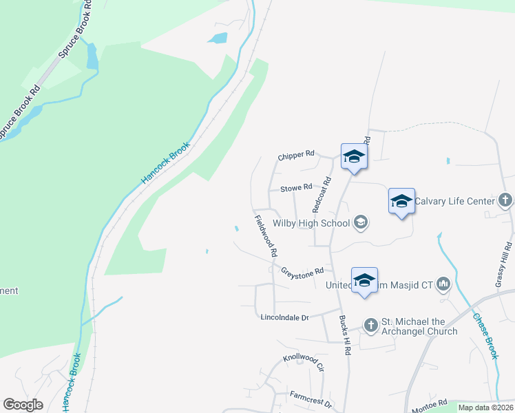 map of restaurants, bars, coffee shops, grocery stores, and more near 5 Stonehollow Road in Waterbury