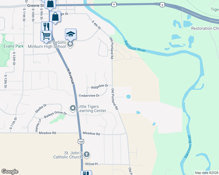 map of restaurants, bars, coffee shops, grocery stores, and more near 411 Timberview Drive in Adel