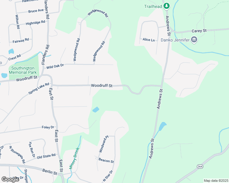 map of restaurants, bars, coffee shops, grocery stores, and more near 1155 Woodruff Street in Southington