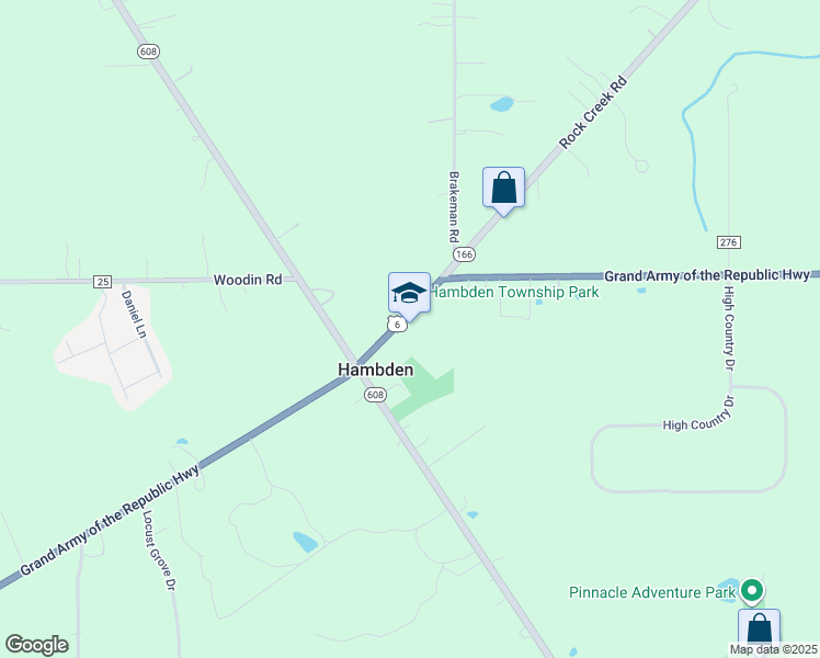 map of restaurants, bars, coffee shops, grocery stores, and more near 13887 Grand Army of the Republic Highway in Chardon