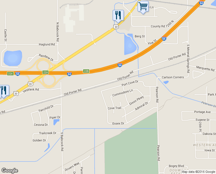 map of restaurants, bars, coffee shops, grocery stores, and more near 1622 Port Cove Dr in Porter