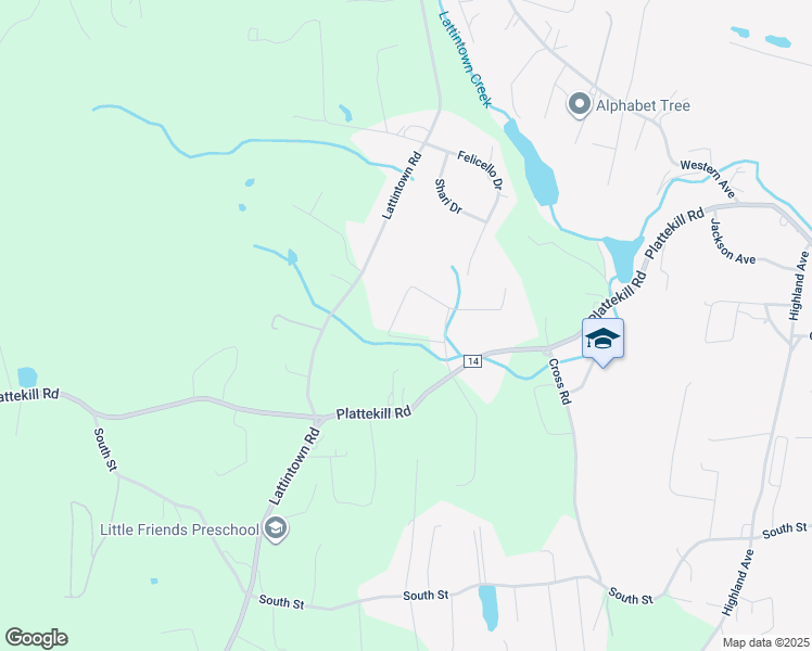 map of restaurants, bars, coffee shops, grocery stores, and more near 12 Wild Flower Lane in Marlboro