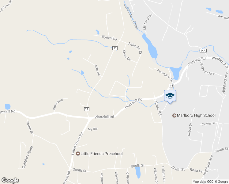 map of restaurants, bars, coffee shops, grocery stores, and more near 12 Wild Flower Lane in Marlboro