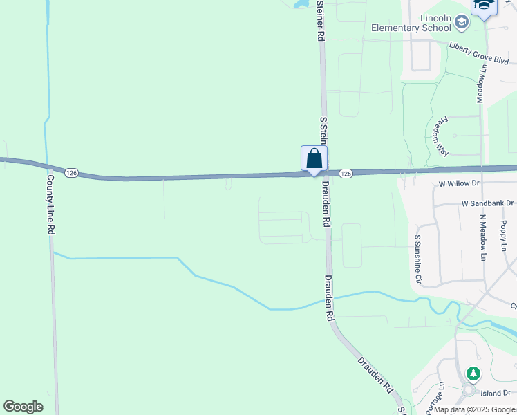 map of restaurants, bars, coffee shops, grocery stores, and more near 26049 Lockport Street in Plainfield