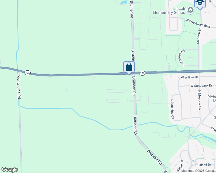 map of restaurants, bars, coffee shops, grocery stores, and more near 26049 Lockport Street in Plainfield