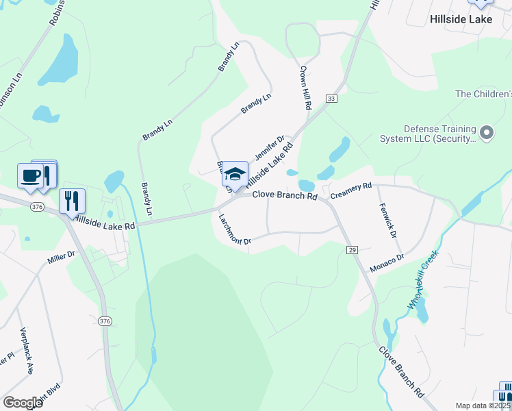 map of restaurants, bars, coffee shops, grocery stores, and more near 5 Fairfield Lane in Hopewell Junction
