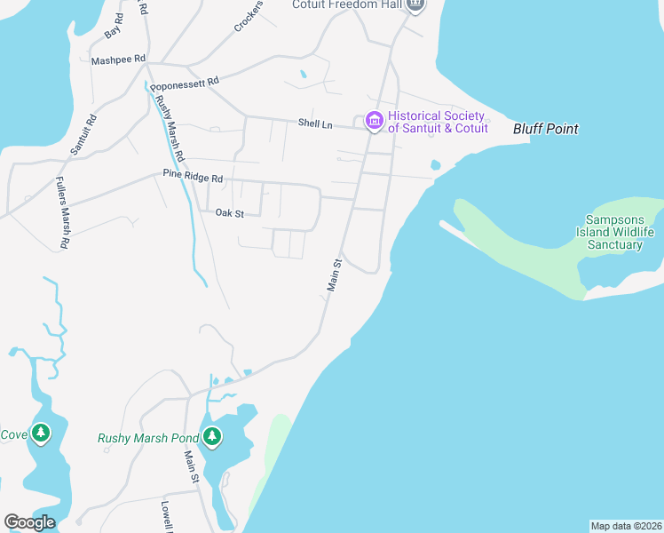 map of restaurants, bars, coffee shops, grocery stores, and more near 1355 Main Street in Barnstable