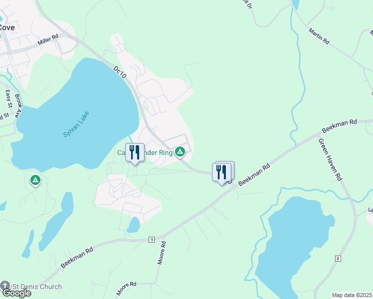 map of restaurants, bars, coffee shops, grocery stores, and more near 10 Spruce Lane in Hopewell Junction