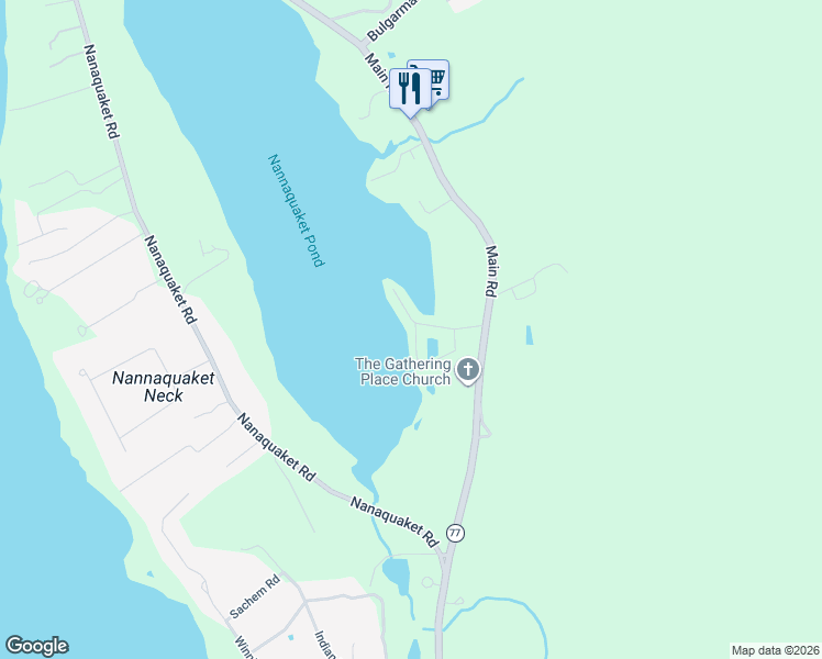 map of restaurants, bars, coffee shops, grocery stores, and more near 67 Lawrence Court in Tiverton