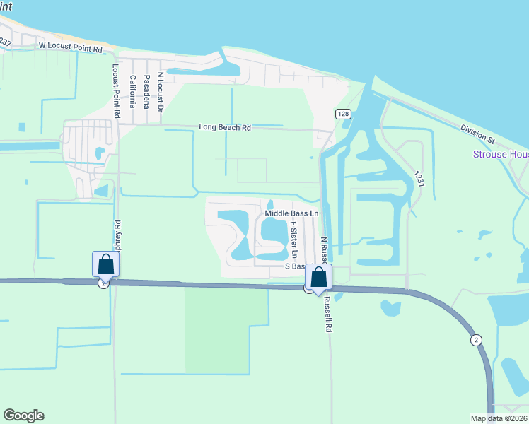 map of restaurants, bars, coffee shops, grocery stores, and more near 1060 Rattlesnake Island Lane in Oak Harbor
