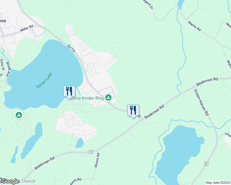 map of restaurants, bars, coffee shops, grocery stores, and more near 10 Spruce Lane in Hopewell Junction
