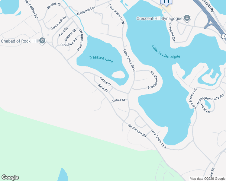 map of restaurants, bars, coffee shops, grocery stores, and more near 3 Newbury Lane in Rock Hill