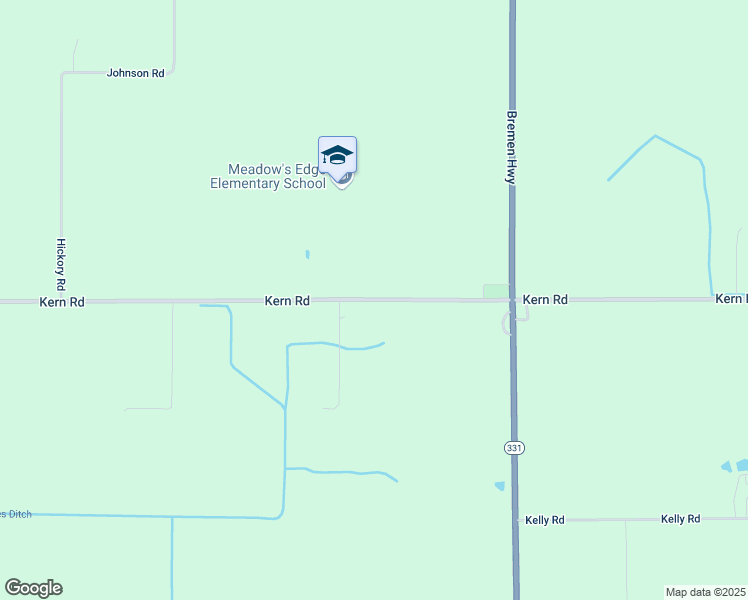 map of restaurants, bars, coffee shops, grocery stores, and more near 16333 Kern Road in Mishawaka