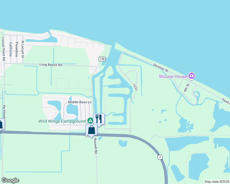 map of restaurants, bars, coffee shops, grocery stores, and more near 8918 Canada Goose Court in Oak Harbor
