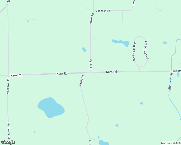 map of restaurants, bars, coffee shops, grocery stores, and more near 22751 Kern Road in South Bend