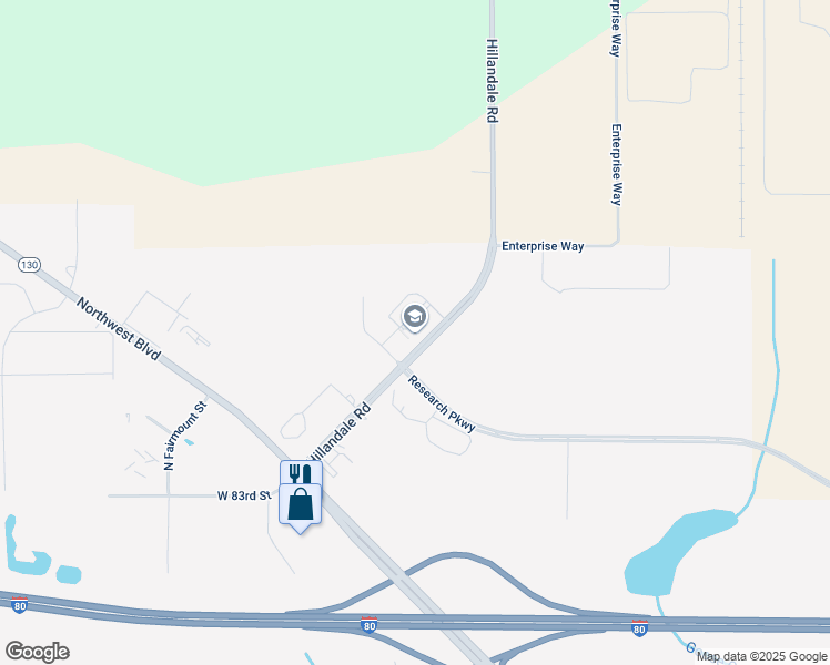 map of restaurants, bars, coffee shops, grocery stores, and more near in Davenport