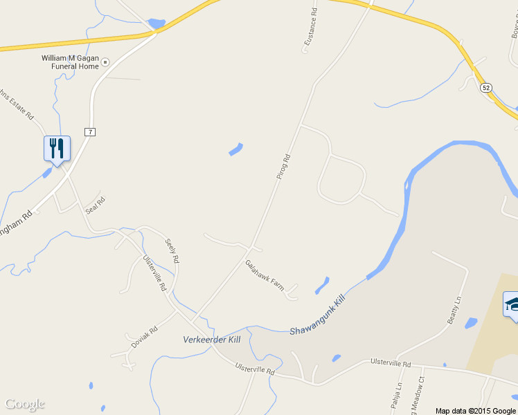 map of restaurants, bars, coffee shops, grocery stores, and more near 152 Pirog Road in Pine Bush