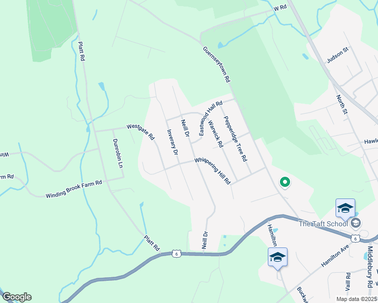 map of restaurants, bars, coffee shops, grocery stores, and more near 257 Neill Drive in Watertown